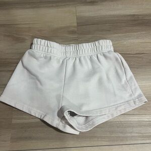 white xs shein sweat shorts
